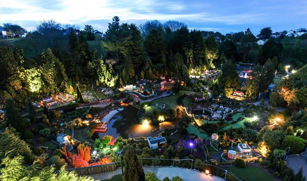 Evening Illuminations, Babbacombe Model Village, Torquay, Devon