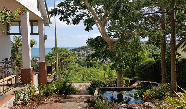 View from, The Garden Flat, Moorings, Torquay, Devon