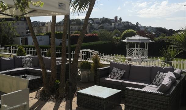 Patio, Nethway Hotel, Torquay, Devon