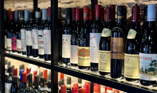 Wine selection, Olive wine bar, Brixham, Devon