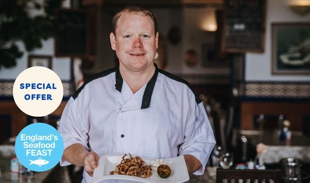 Oliver Stacey, chef owner at No 7 Fish Bistro, part of England's Seafood FEAST