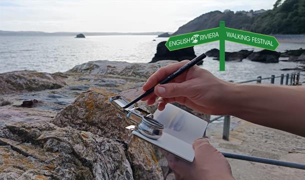 Painting and Pimms Coastal Walk, part of the English Riviera Walking Festival