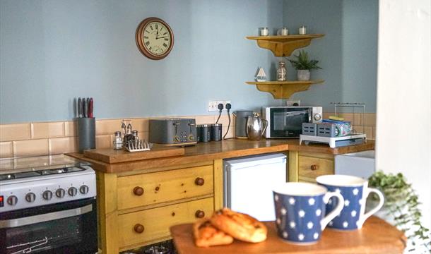 Kitchen at Palm Cottage, Parkham Terrace, Brixham