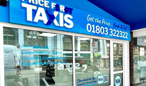 Price First Taxis Office, Market Street, Torquay