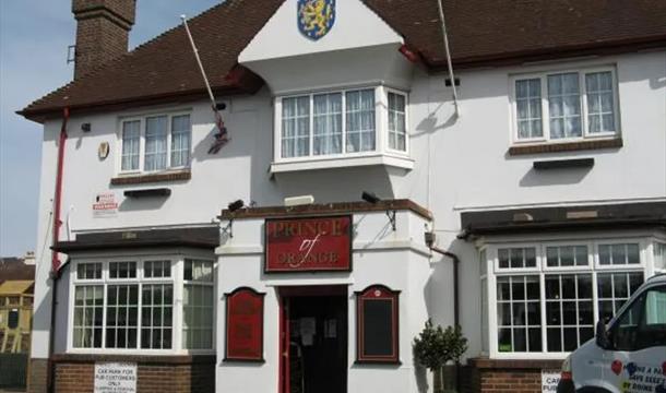 photos of the interior and exterior of the pub