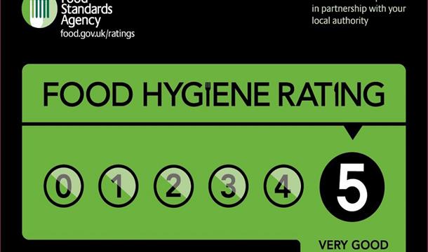 5 star Hygiene rating at the Seacroft, Paignton, Devon