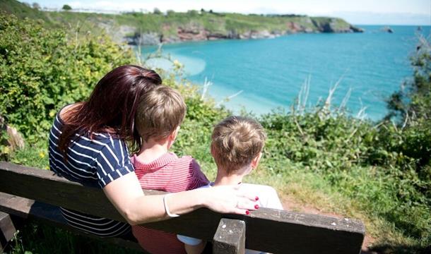 Checking the view at South Bay Holiday Park in Brixham