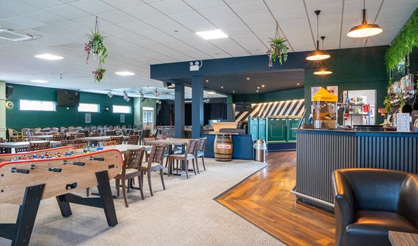 Dog friendly Saltwater Kitchen Terrace & Bar with table football, interactive darts and live sports.