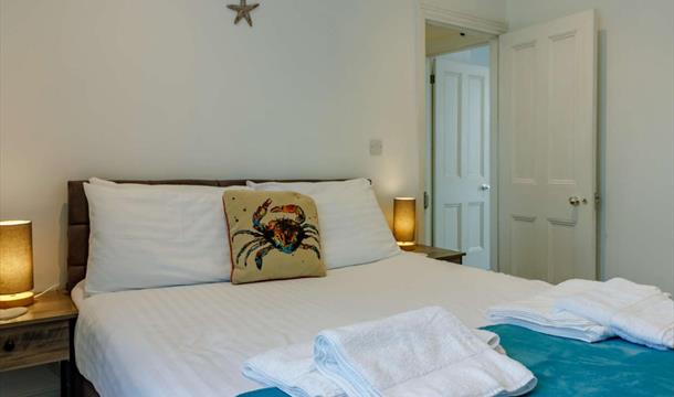 Double Bedroom, Shore Shack, 17 Greenswood Road, Brixham, Devon