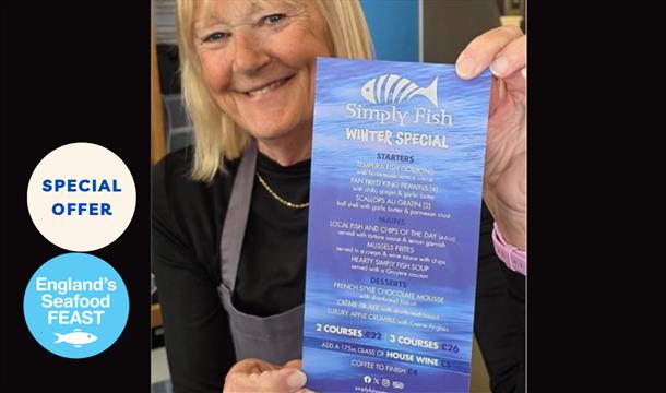 Winter Special menu during England's Seafood Feast at Simply Fish