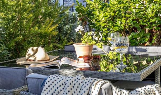 Outdoor seating, Southbank Town House, Belgrave Road, Torquay, Devon