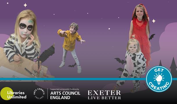 Spooky School picture of children in Halloween costumes