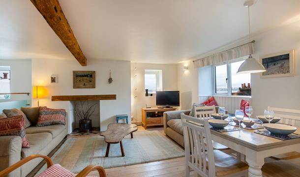 Dining area, Sundeck, 4 Bay View Steps, Brixham, Devon