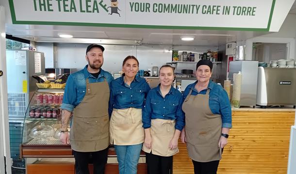The team welcoming diners to the Tea Leaf, Community Cafe in Torre