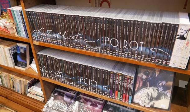 Agatha Christie books for sale at Torquay Museum, Torquay, Devon