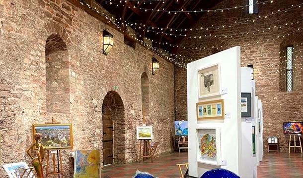 Art in the Barn Exhibition inside the Spanish Barn, Torre Abbey