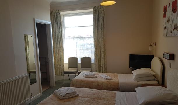 Twin room at Abbey Court Hotel, Torquay, Devon