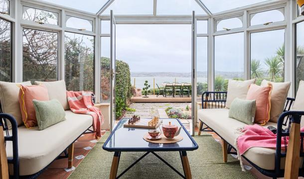 Conservatory with sea view, Vane Tower, Vane Hill Road, Torquay