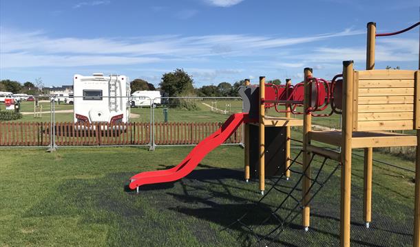 Play area at Wall Park Touring Caravan and Centry Camping site, Brixham, Devon