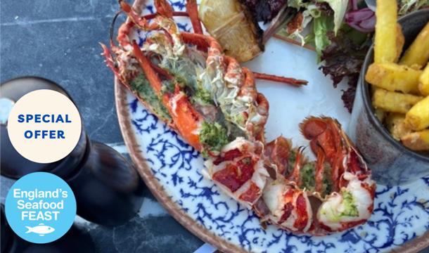 Lobster served during Celebrate England’s Seafood Feast at The Yacht