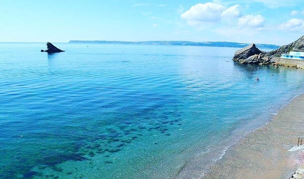 Meadfoot beach in Torquay, Devon