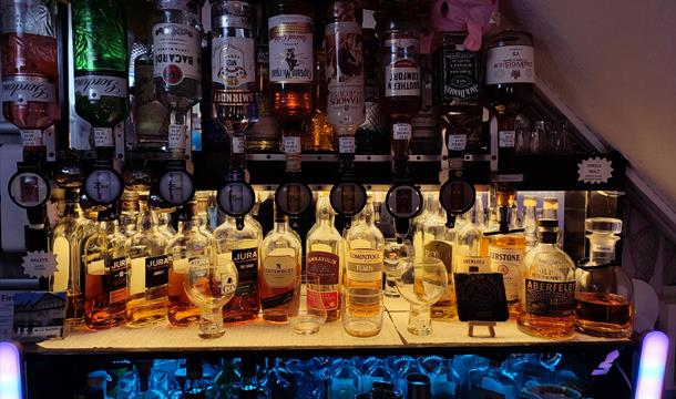 Bar selection at Blue waters lodge Paignton