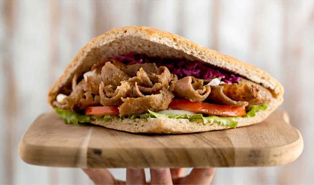 Large Donor Kebab served by Winners Kebab House, Winner Street, Paignton