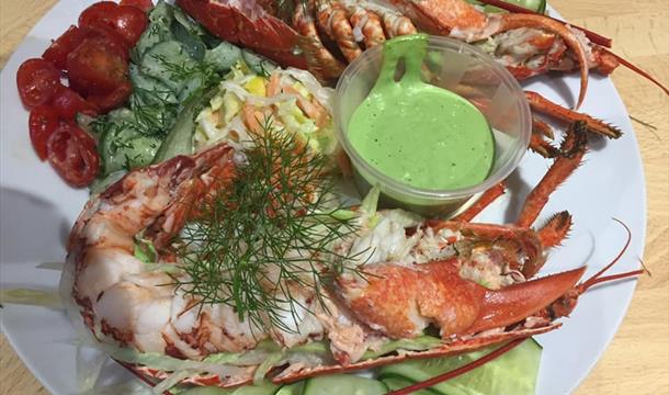 pictures of the food and chef