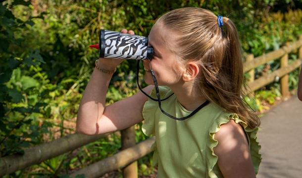Girl exploring, Paignton Zoo