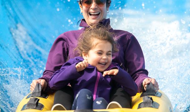 Family water ride at Crealy