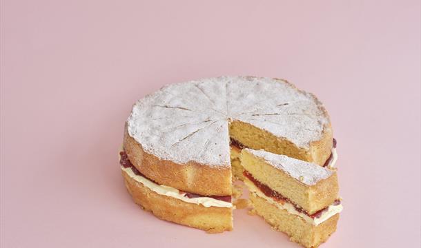 Victoria Sponge at Venus Cafe, Broadsands, Paignton, Devon