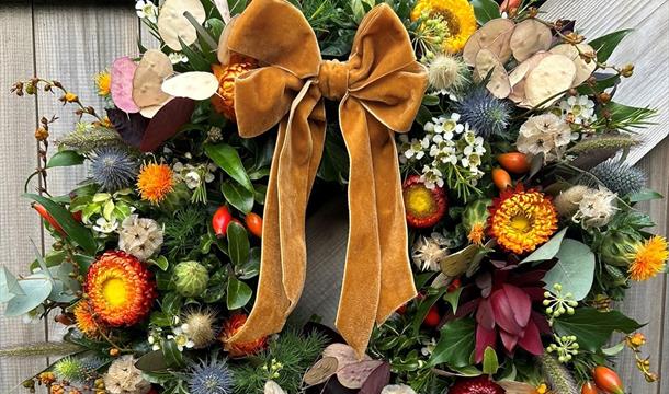 Autumn wreath making workshop Occombe Farm Preston Down Road Paignton