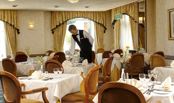 Our waiter at the Livermead Cliff Hotel, Torquay, Devon