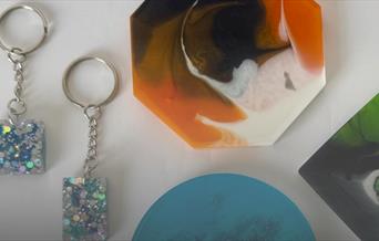 Resin Art Workshop, Paignton Library and Information Centre