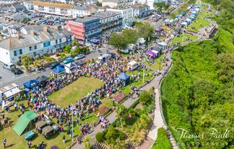 Aerial shot of Babbacombe Fayre, Torquay, Devon