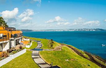 View from outside, Lapwing 1, The Cove, Brixham, Devon