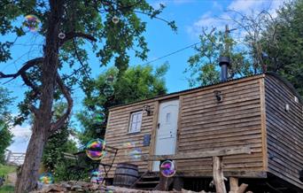 Shepherd hut at Hillside Hideaways, Paignton