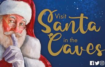 Santa in the Caves, Kents Cavern Prehistoric Caves, Torquay, Devon