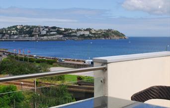 Sea view from Penthouse, 11 Water Meadows, Cockington Lane, Torquay, Devon