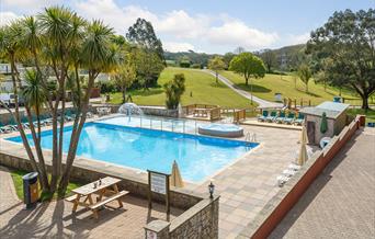 swimming pool at Whitehill Country Park at Paignon, Devon