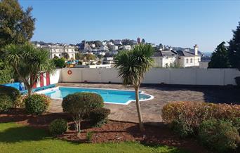 Swimming pool at Abbey Court Hotel, Torquay, Devon