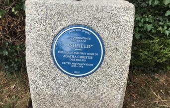 Agatha Christie Blue Plaque, Torquay, Devon