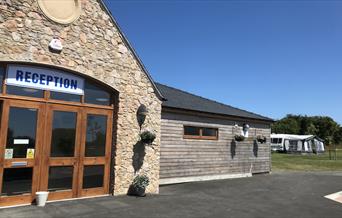 Reception of Wall Park camping in Brixham, Devon