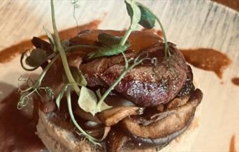 Food served at Game Gastro Night, Cary Arms