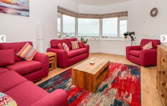 Lounge with view, Compass Point, 11 Glenmore Road, Brixham, Devon