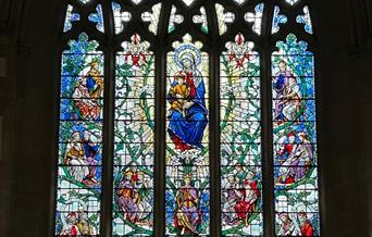 Stained glass window, St Mary the Virgin, St Marychurch