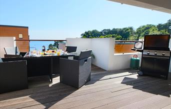 Decking area at Curlew, Brixham Devon