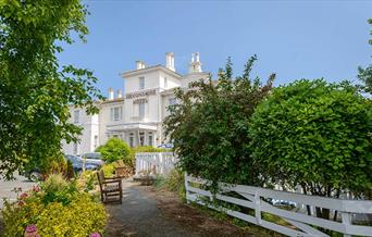 Entrance to Devonshire Hotel, Torquay, Devon