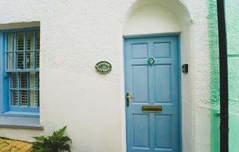 Cottage front door, Eventide Cottage, 9 Temperance Place, Brixham, Devon