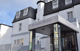 Entrance to Riviera Hotel, Torquay, Devon